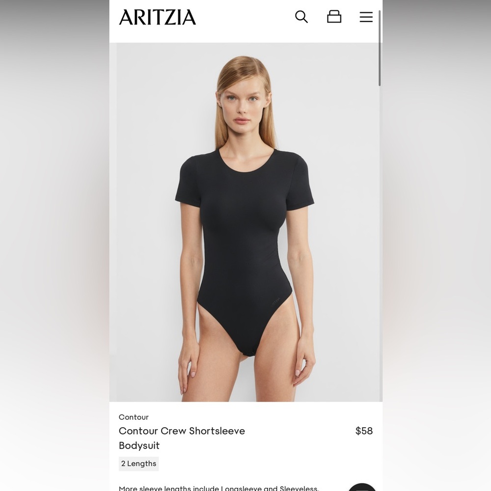 Contour crew short sleeve bodysuit Babaton / Aritzia